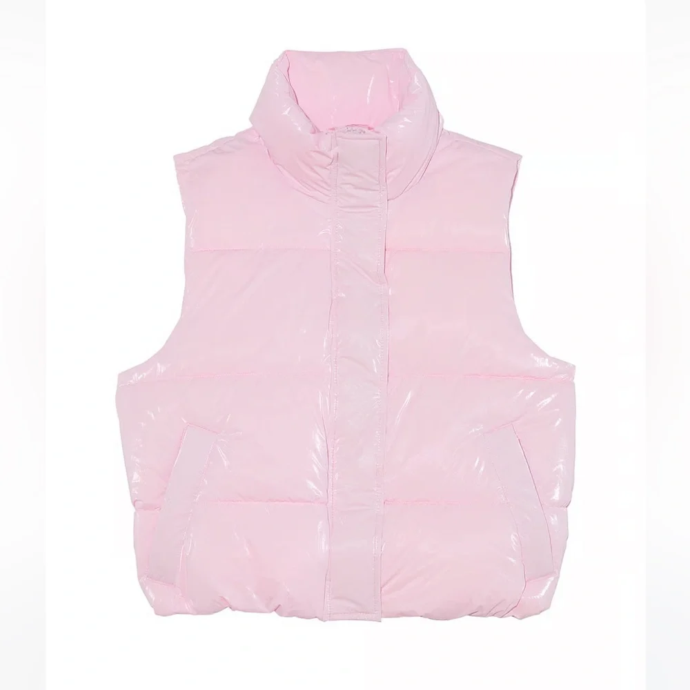 NWT PINK Victoria's Secret pink marshamallow puffer vest - Picture 4 of 5